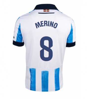 Real Sociedad Mikel Merino #8 Primera Equipación 2023-24 Manga Corta